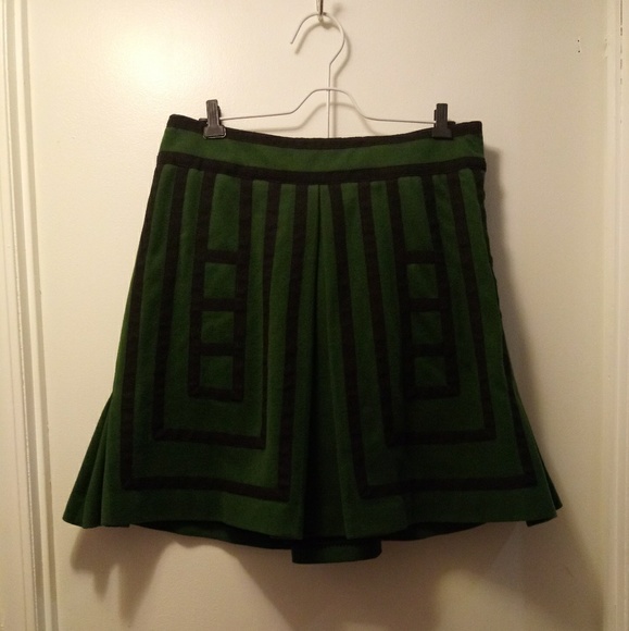 Anthropologie Maeve Tsuga hunter Green skirt - Picture 3 of 3
